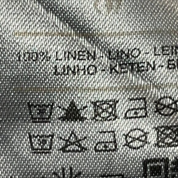 Polo Ralph Lauren Men's Sz Large Slim Fit 100% Linen Chambray Shirt Red Pony EUC - Picture 12 of 12